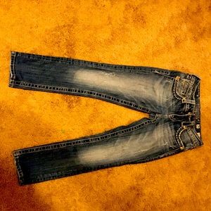 Miss me jeans, size 24 kids, dark and light wash blue